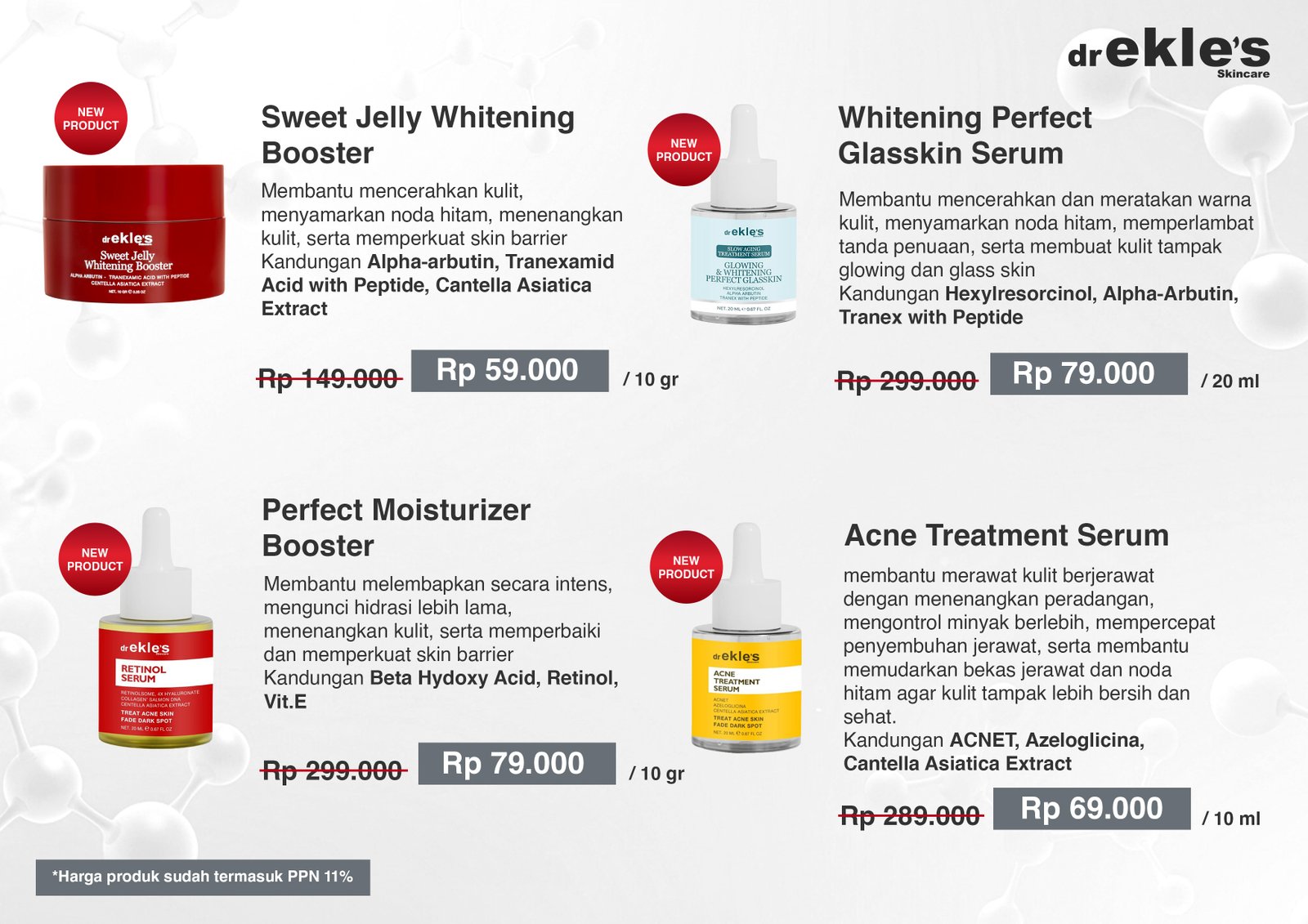 Daftar harga skincare Ekles Clinic 1