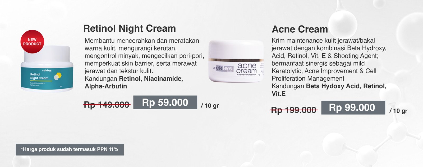 Daftar harga skincare Ekles Clinic 3